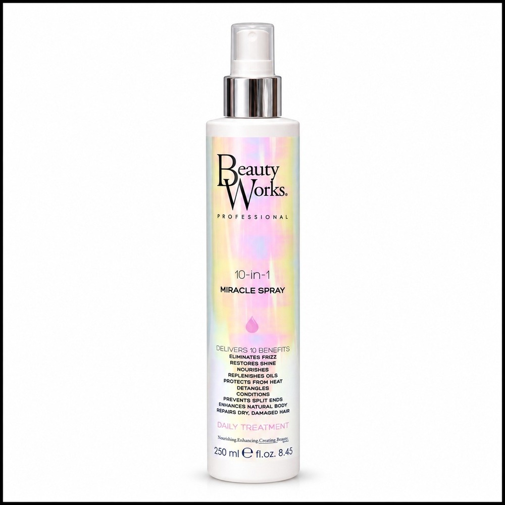 Beauty Works Professional 10-in-1 Miracle Spray 250ml Hair Treatment Heat Spray